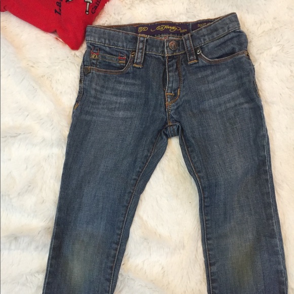 Unisex size 7 Ed Hardy Kids jeans 👖! EUC - Picture 3 of 8